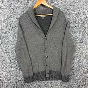 Bonobos Sweater Mens Medium Gray Wool Cashmere Blend Shawl Collar Cardigan Knit